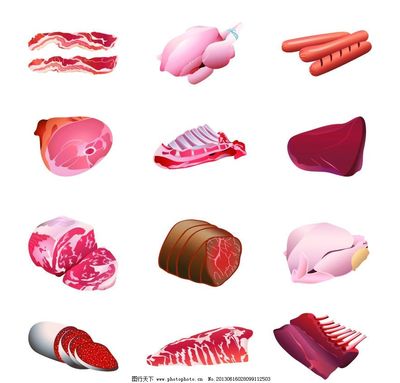 肉类矢量素材 创意设计中的鲜活血色与无限可能